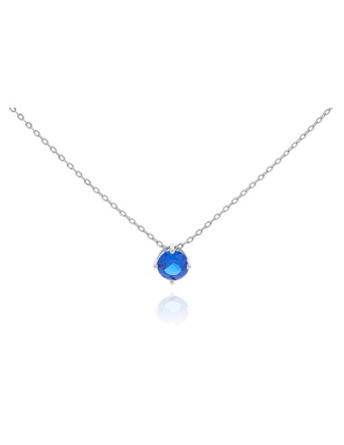 Collar plata 925 con circonita aguamarina | Malizzia