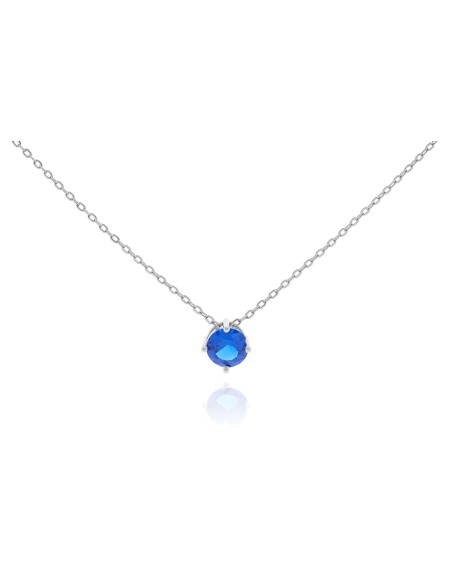 Collar plata 925 con circonita aguamarina | Malizzia