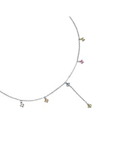 Collar plata 925 con circonitas blancas 38+5 cm | Malizzia