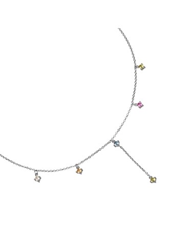 Collar plata 925 con circonitas blancas 38+5 cm | Malizzia