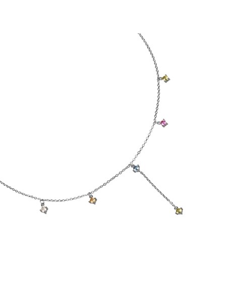 Collar plata 925 con circonitas blancas 38+5 cm | Malizzia