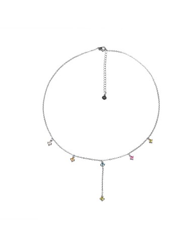 Collar plata 925 con circonitas blancas 38+5 cm | Malizzia
