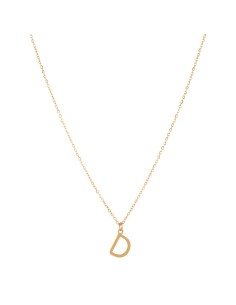 Collar acero dorado inicial letra D 38+4cm | Malizzia