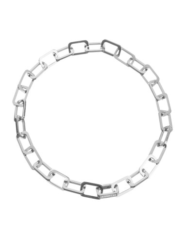 Collar eslabón hexagonal plata 925 44cm | Malizzia