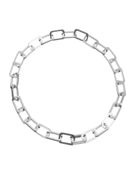 Collar eslabón hexagonal plata 925 44cm | Malizzia