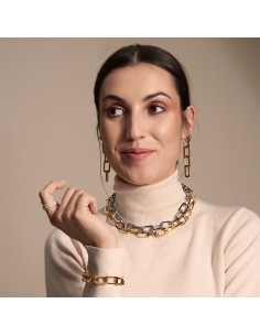 Collar eslabón hexagonal plata 925 44cm | Malizzia 2