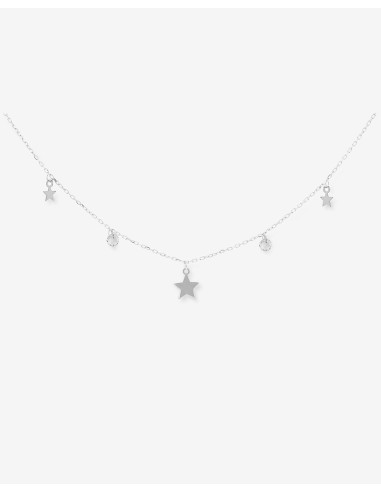 Collar plata 925 tres estrellas con circonitas | Malizzia